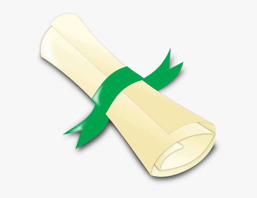 Green Diploma - Green Diploma Clipart, transparent png #4414312