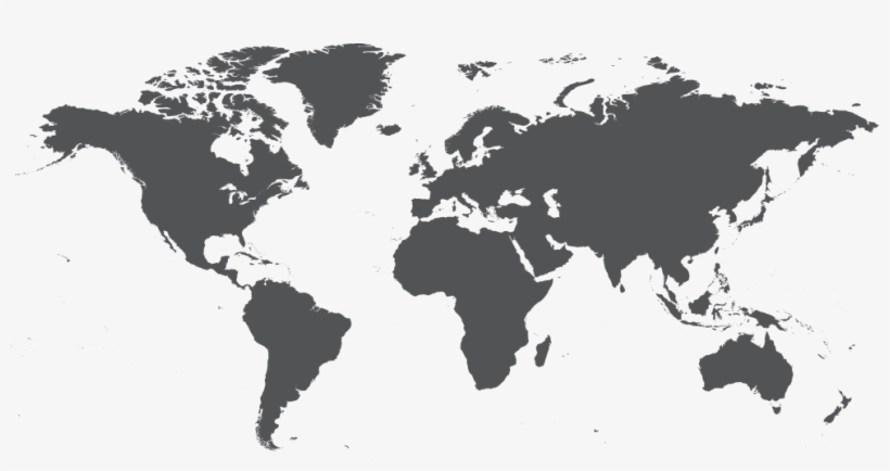 Map Of The World Png Hd - World Map Dark Grey, transparent png #4414588