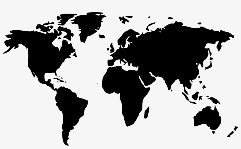 World Map Comments - Map Of World Silhouette, transparent png #4414593