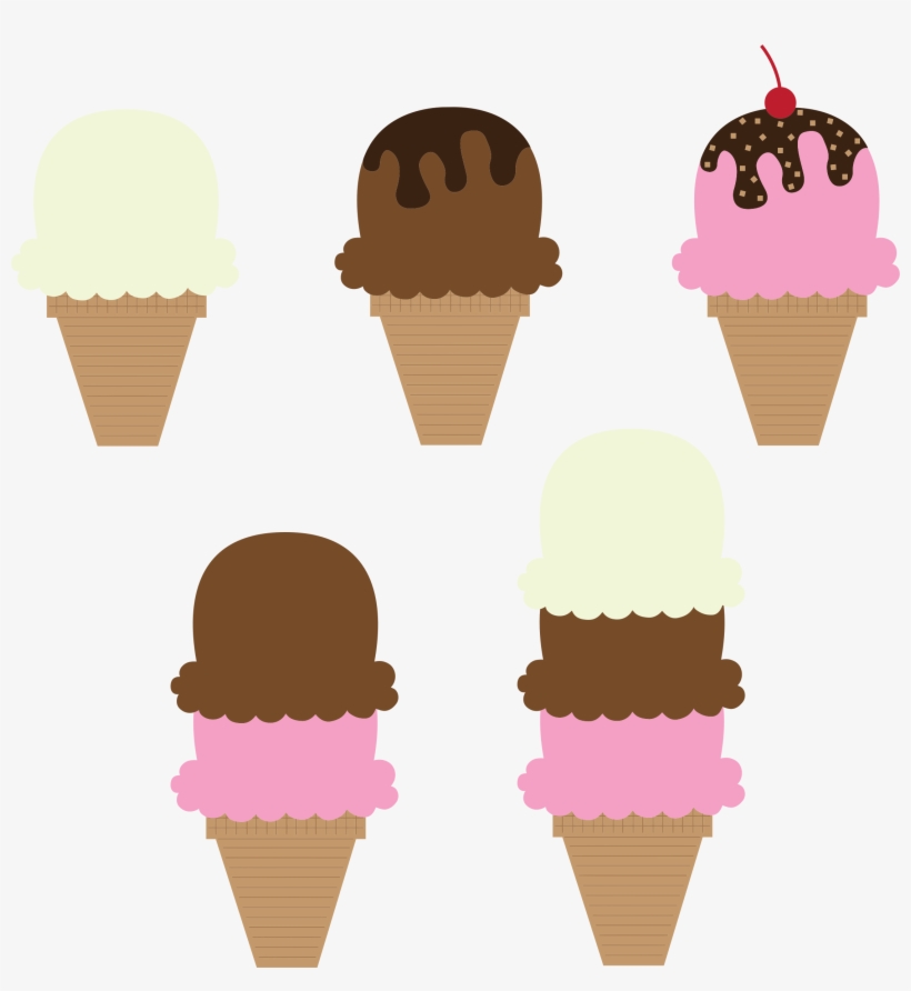 This Free Icons Png Design Of Various Flavors Ice Cream - Clipart Of 5 Icecream, transparent png #4416163