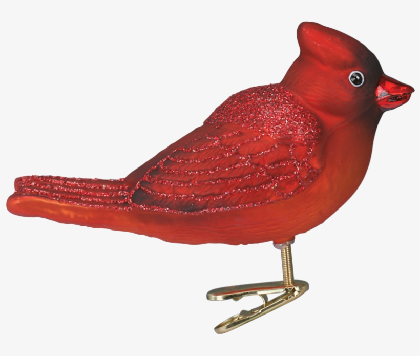 Red Winter Cardinal Ornament Clip - Christmas Ornament, transparent png #4417466