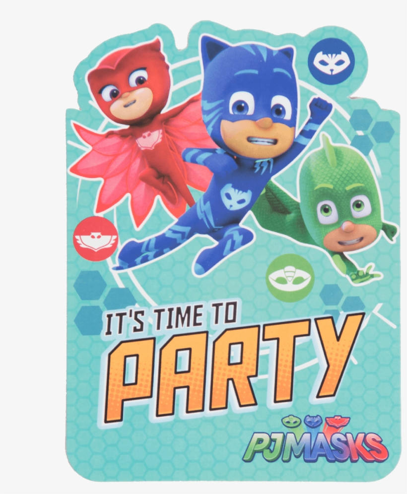 Pj Mask Party Invitations - Pj Masks Invite Cards With Envelopes, transparent png #4418827