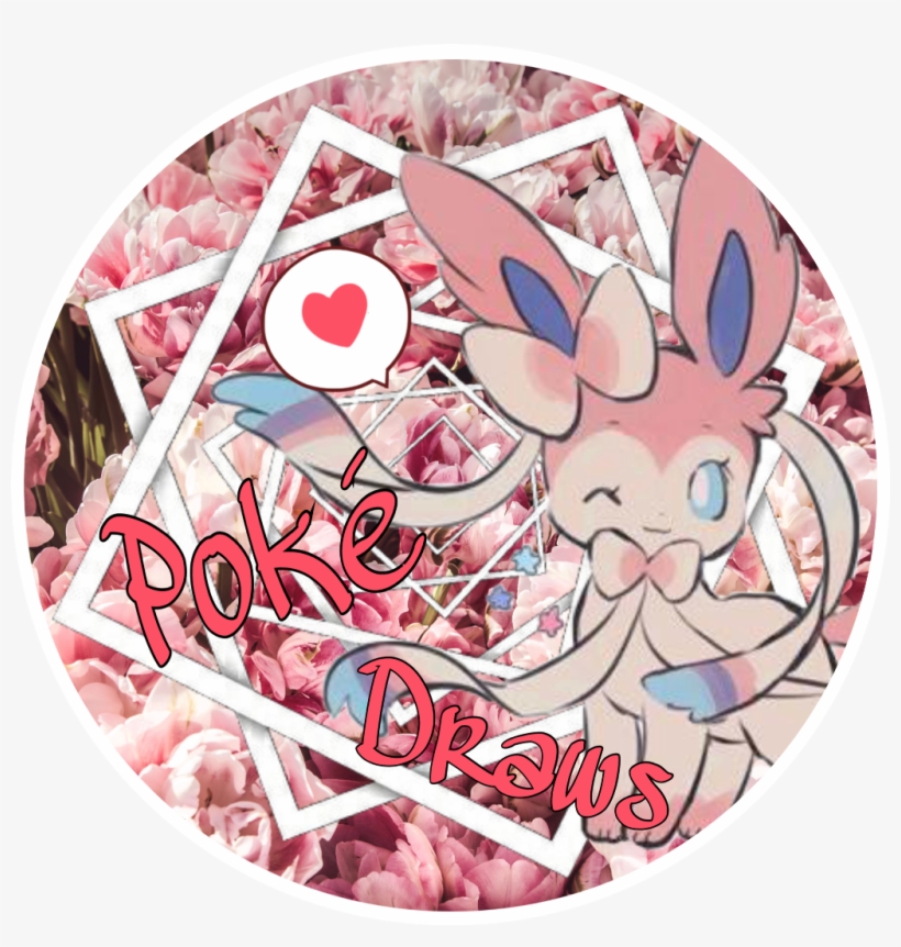Icon Pokemon Pokédraw Sylveon Pink Flowers Cute - Loving Memory Funeral Guest Book [book], transparent png #4419283