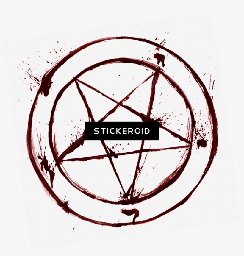 Satan Sixsixsix Satanism - Bloody Baphomet Square Car Magnet 3" X 3", transparent png #4419384