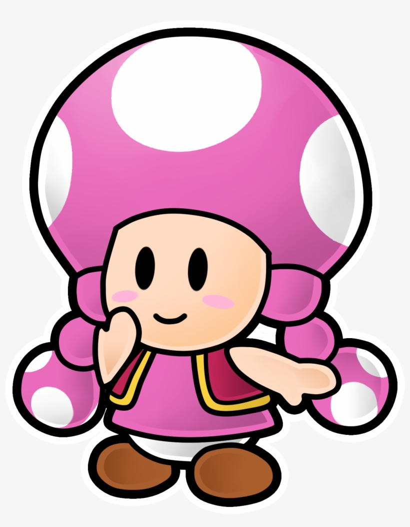 Toadette Paper Mario - Paper Mario The Thousand Year Door Toad, transparent png #4419760