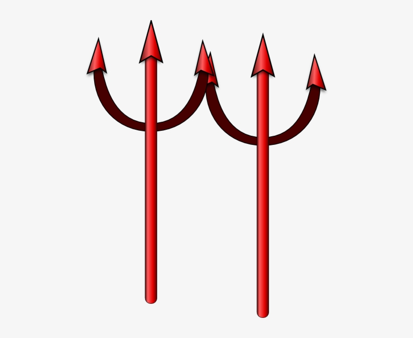 Satan Clipart - Devil Pitchfork Clipart, transparent png #4419766
