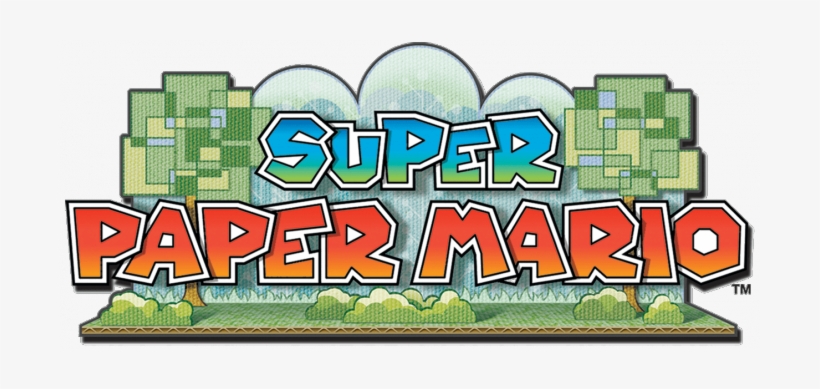 Super Paper Mario - Super Paper Mario Title, transparent png #4419929