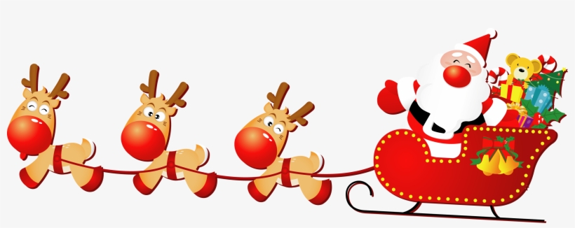 Santa Sleigh Png - Rudolph Santa Sleigh Png, transparent png #4422841