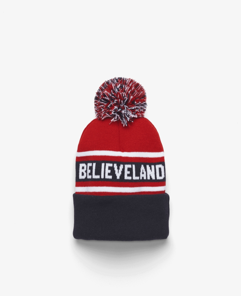 Believeland Knit In Pom Beanie 05470418372 Navy Red - Beanie, transparent png #4423042