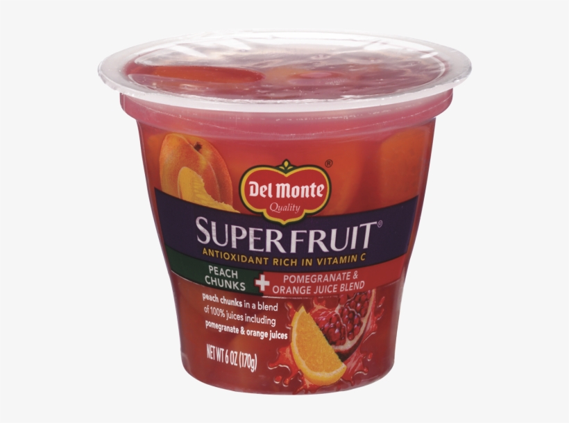 Del Monte Superfruit® Peach Chunks In Pomegranate & - Del Monte Super Fruit Pear Chunks + Acai, transparent png #4423285