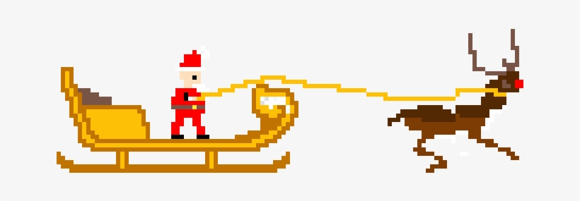 Santa Sleigh - Illustration, transparent png #4423371