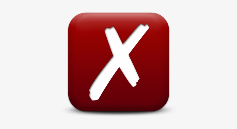 Red X Mark - Sign, transparent png #4423374