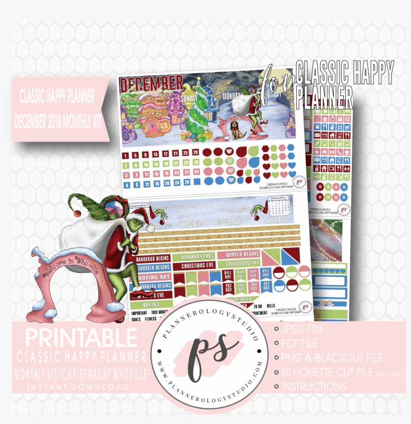 Christmas At Whoville December 2018 Monthly View Kit - Whoville, transparent png #4423479