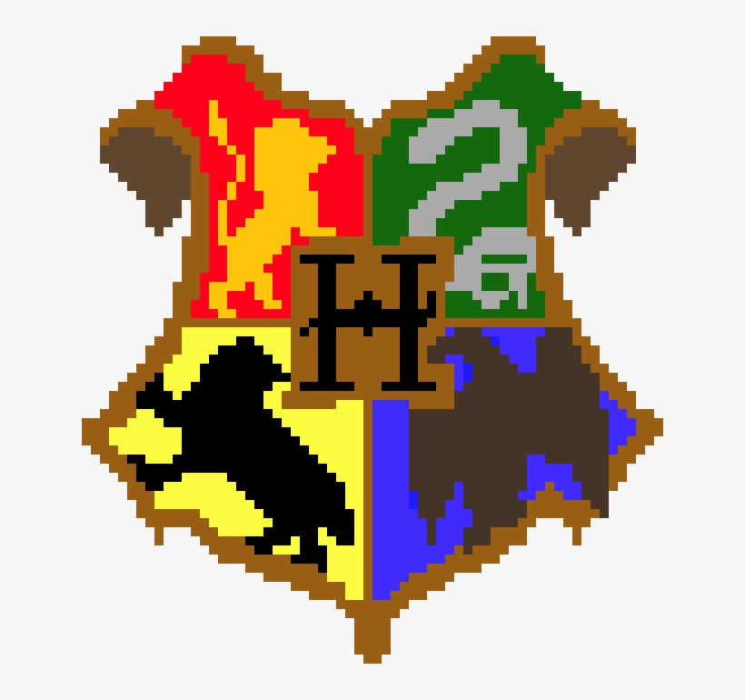 Hogwarts Symbol - Harry Potter Pixel Art, transparent png #4423613