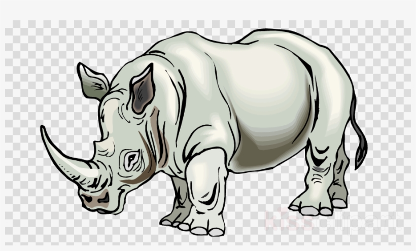 Clip Art Rhino Clipart Rhinoceros Clip Art - Unicorn, transparent png #4423650