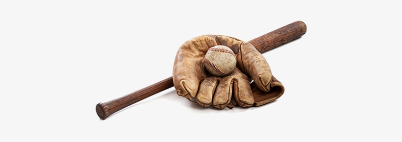Baseball Bat Png Image Transparent - Old Baseball Glove And Bat, transparent png #4424330