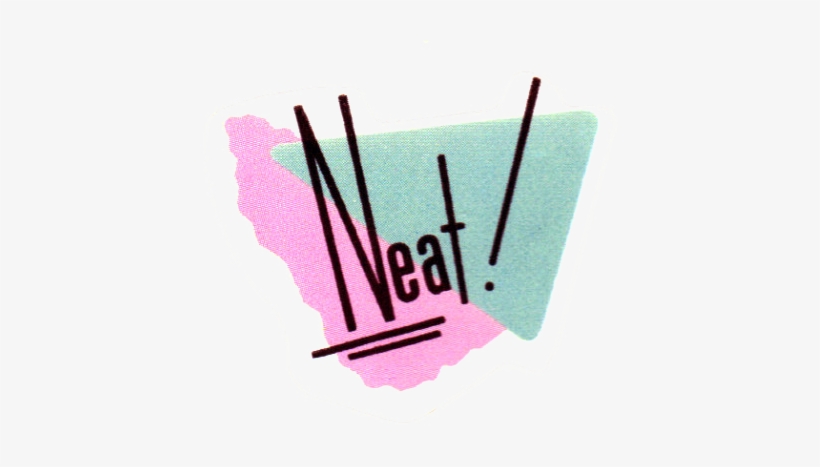 Set Two Of Transparent 80s Stickers - 90s Graphic Design, transparent png #4425129