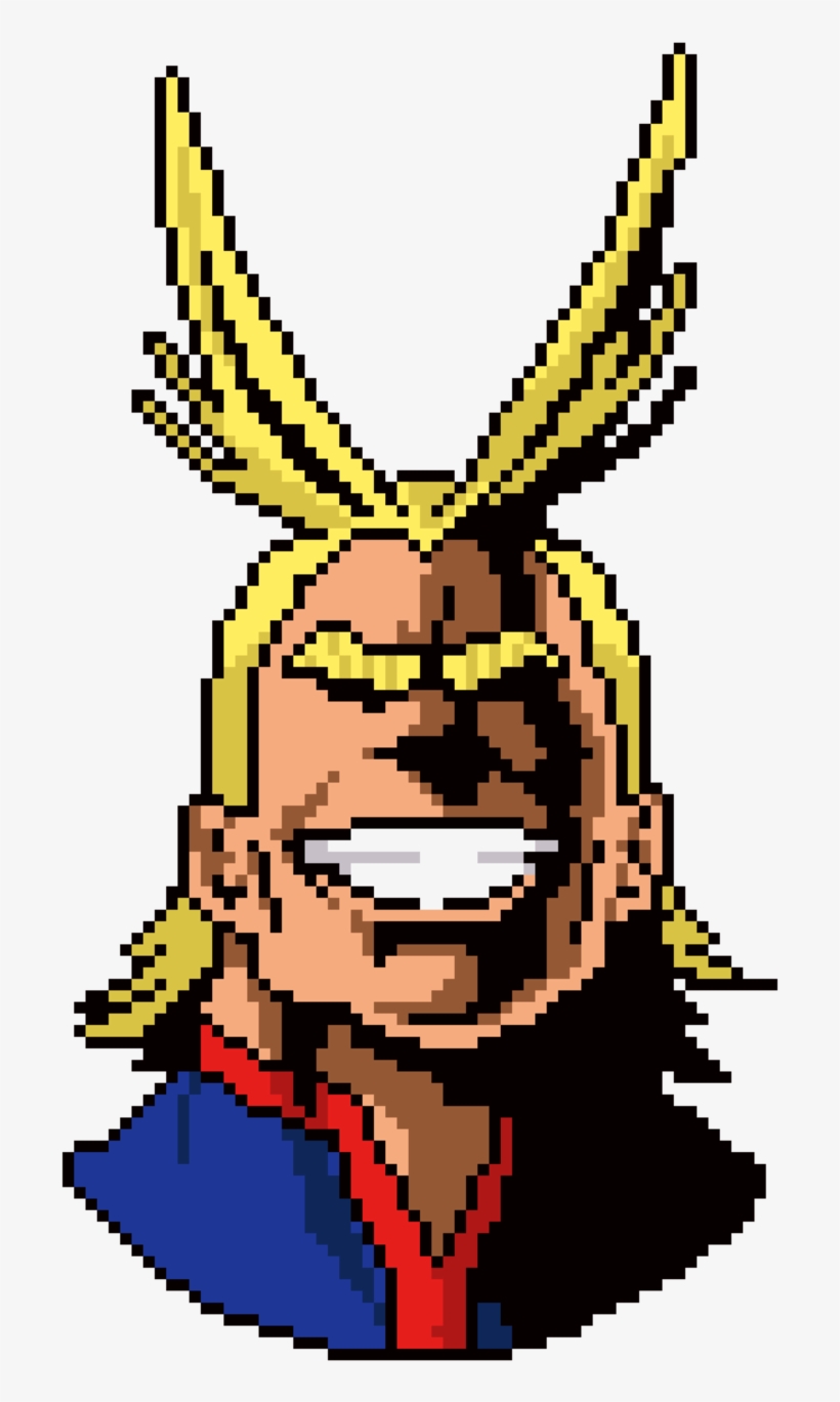 All Might Deserves A Spot In The Glory - My Hero Academia Minecraft Pixel Art, transparent png #4425552