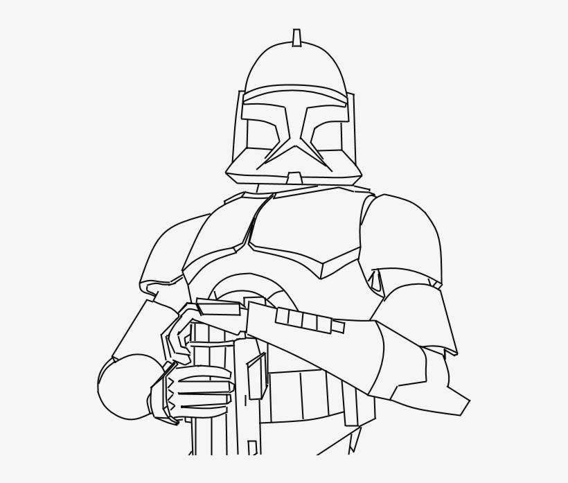Clone Trooper Drawings - Draw A Clone Trooper, transparent png #4425882
