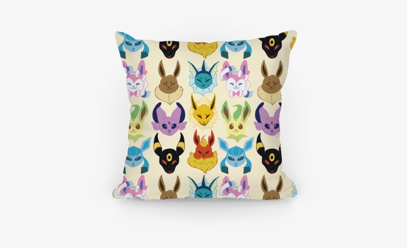 Eeveelution Pattern Pillow - Pillow, transparent png #4426279