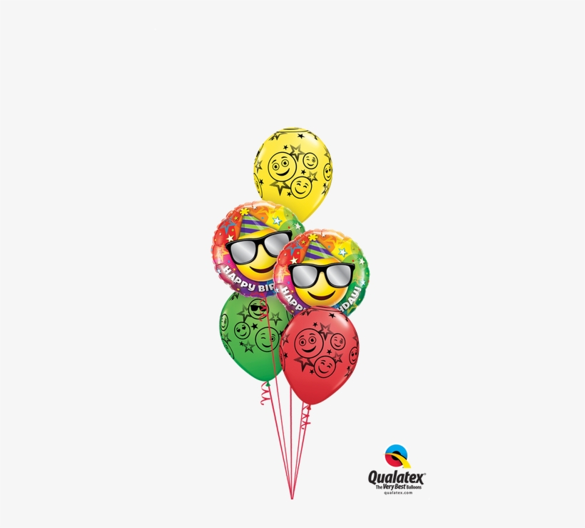 Birthday Shades Bouquet - 06" Qualatex Latex Quicklink Orange 50 Count - Latex, transparent png #4427191