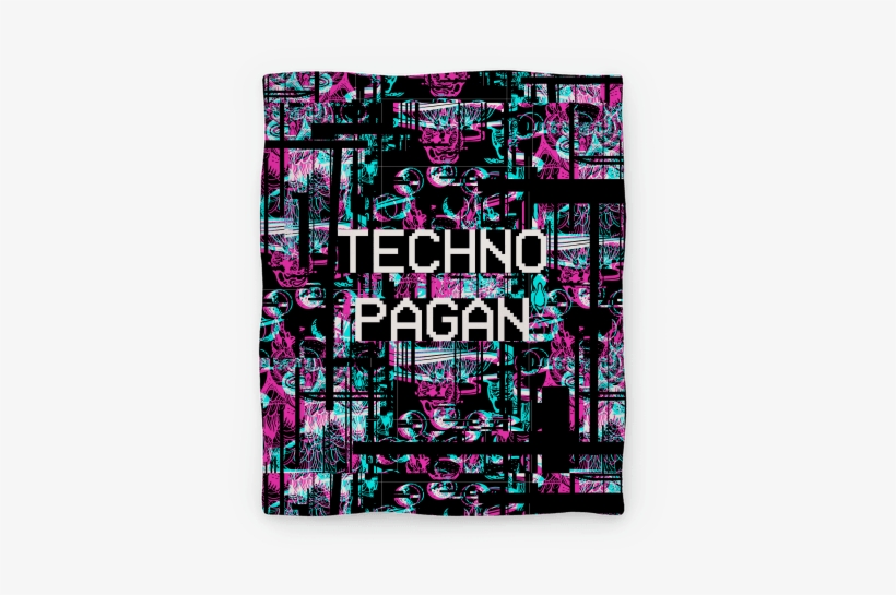 Techno Pagan Glitch Art Blanket - Lcd 20 * 4, transparent png #4430199