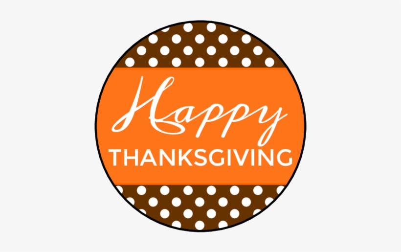 Ol2088 - 1 - 5" Circle - "happy Thanksgiving" Circle - Happy Thanksgiving Round Labels, transparent png #4430501
