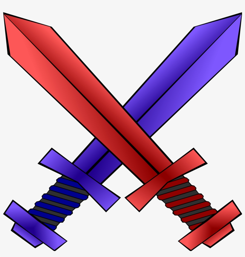 Feature Versus - Red And Blue Sword, transparent png #4431666
