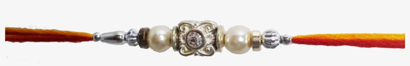 Rakhdi White Fabric Rakhi - Bracelet, transparent png #4432832