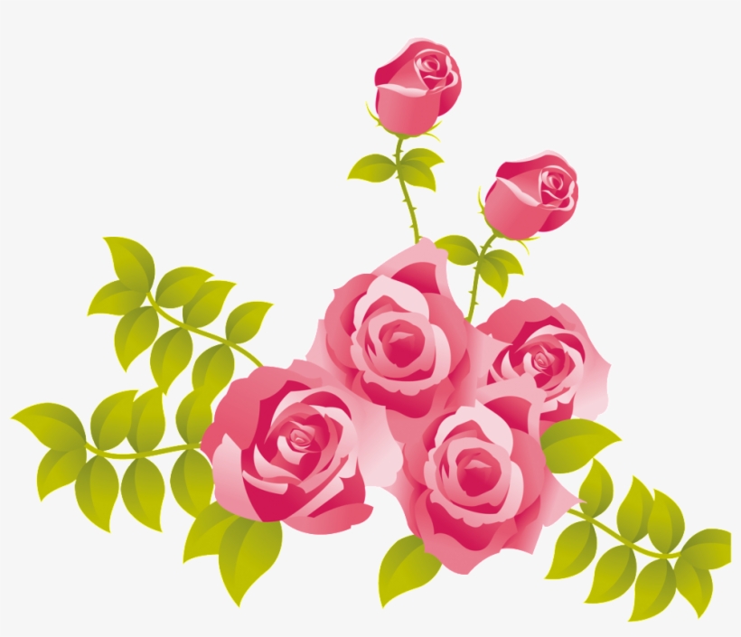 This Graphics Is Pink Flowers About Pink,flowers,fresh - Wave Floral Design Png, transparent png #4433073