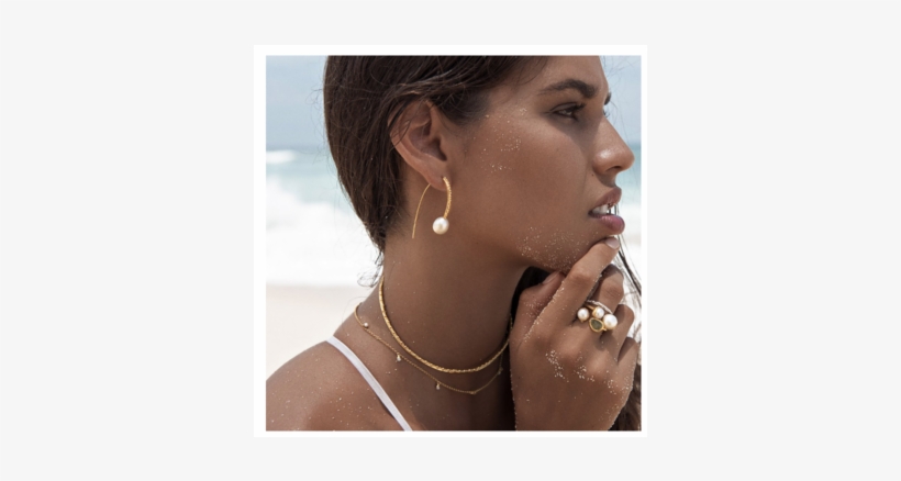 Fairley Double Pearl Ring Gold Fairley Double Pearl - Earring, transparent png #4433911