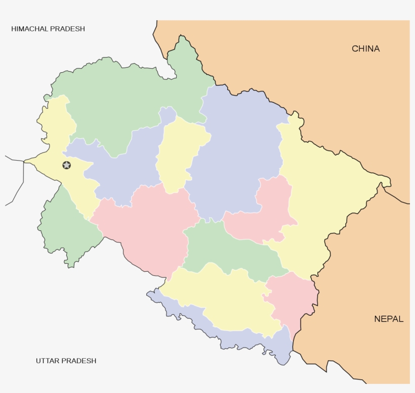 Uttarakhand Locator Map - Uttarakhand Map, transparent png #4433945