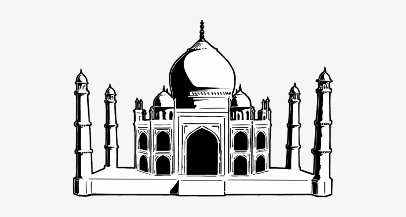 Taj Mahal - Taj Mahal Vector Silhouette, transparent png #4434210