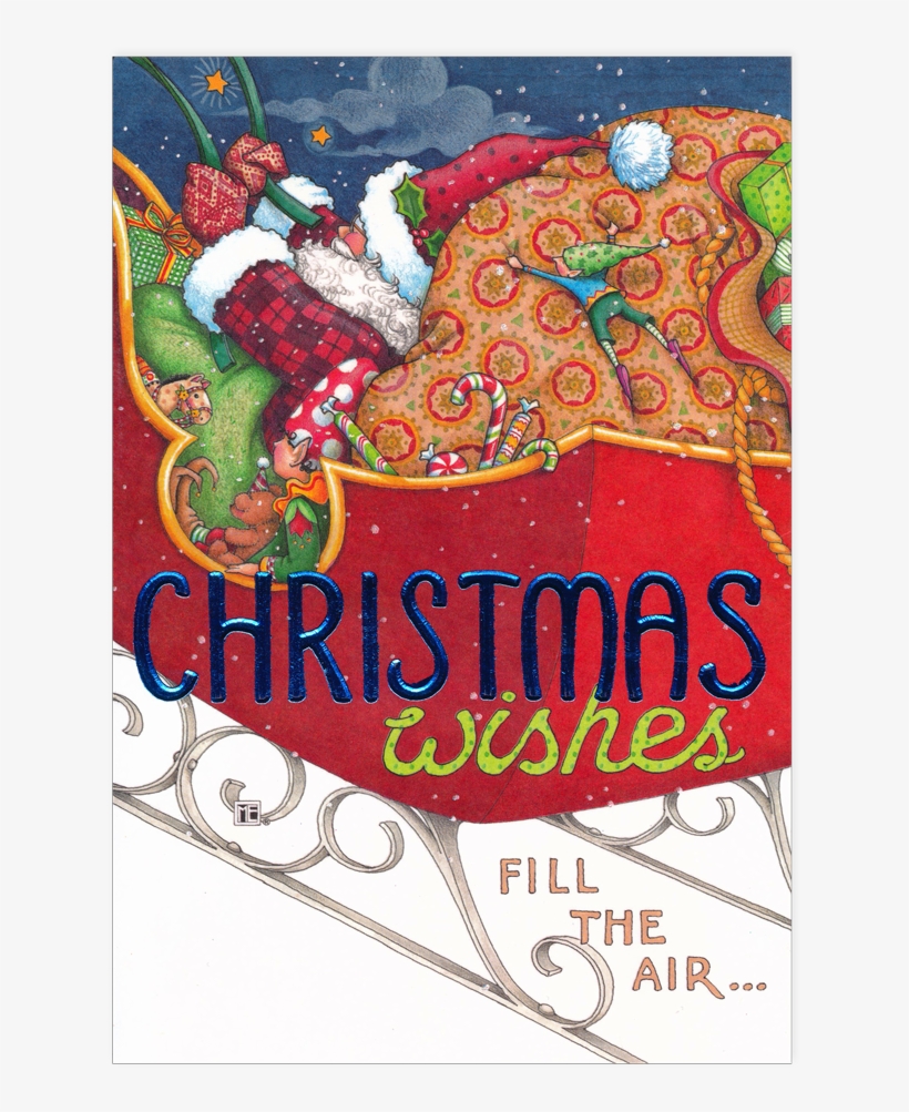 Christmas Wishes Tri-fold Greeting Card - Greeting Card, transparent png #4434865
