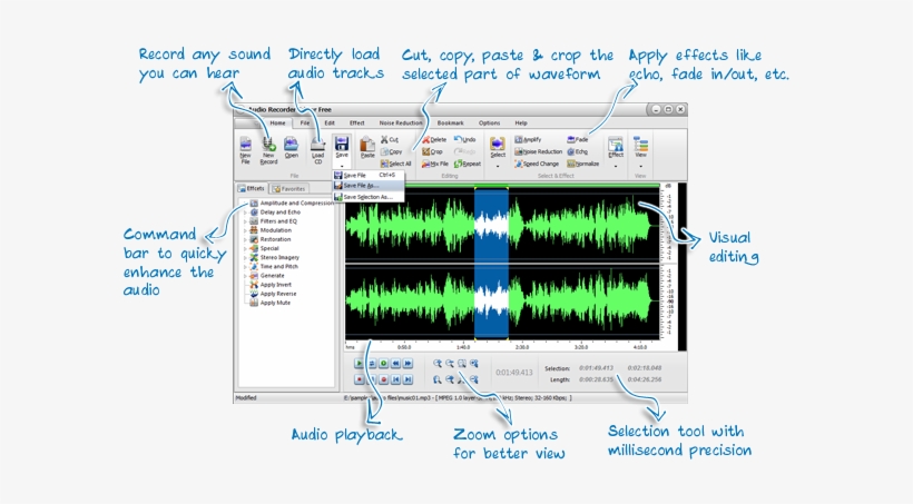 Download Audio Recorder Editor Free - Free Audio Editor 2010, transparent png #4435747