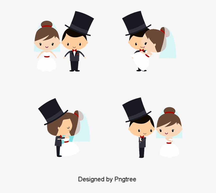 cartoon wedding vector material