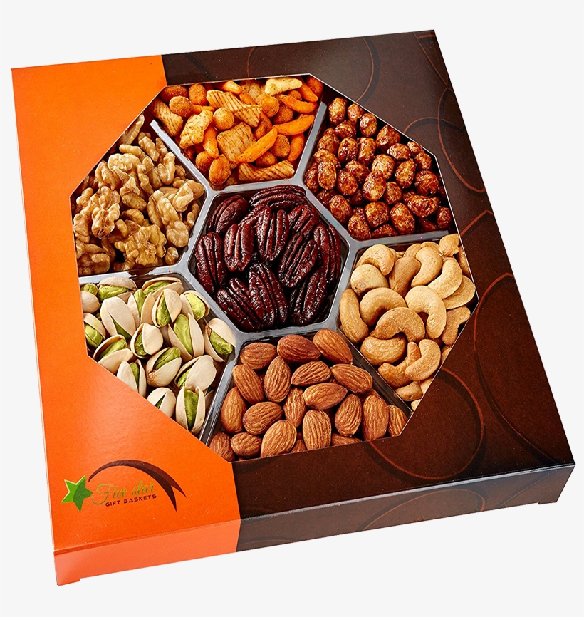 Five Star Gift Baskets Gourmet Food Nuts Gift Basket,, transparent png #4436269