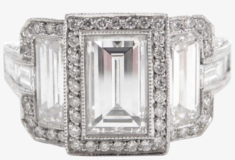 Fancy Custom - Fancy Custom 5.24 Ctw Diamond Engagement Ring Platinum, transparent png #4436483