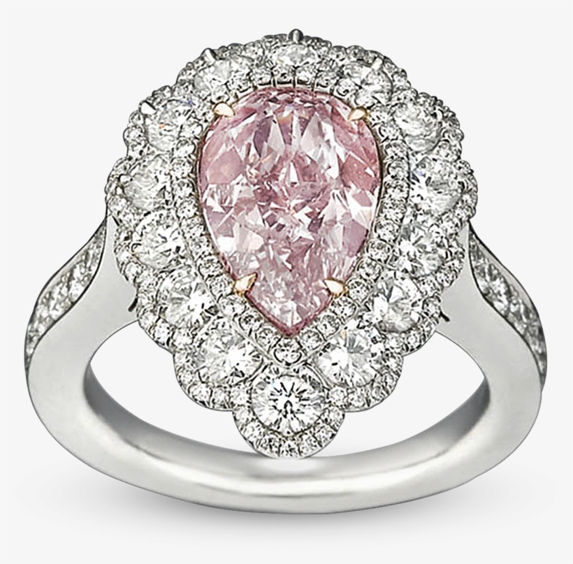 Fancy Pink Diamond Ring, - 2.58 Carat Fancy Pink Diamond Ring, transparent png #4436574