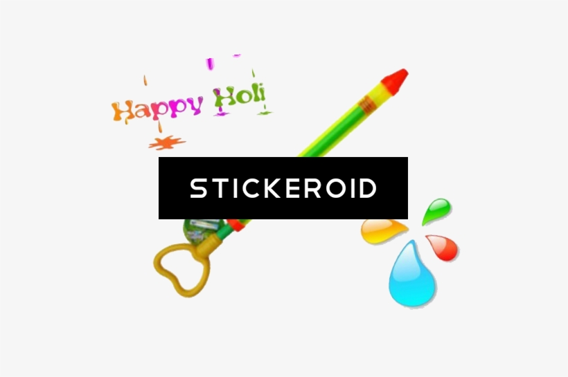 Holi Pichkari - Graphic Design, transparent png #4437482