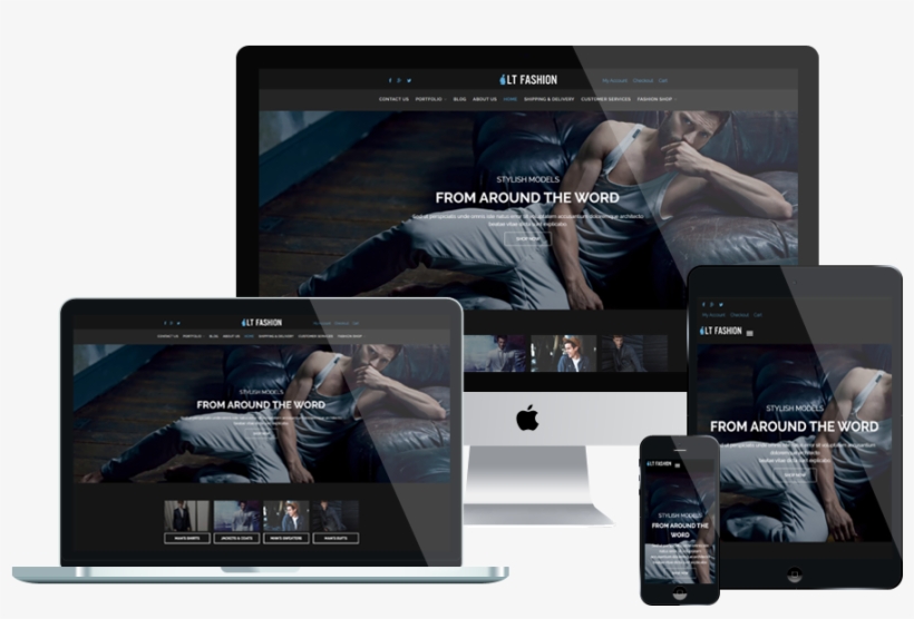 Lt Fashion Free Responsive Fashion Store / Clothes - Relógio Masculino Couro Sinobi 9563, transparent png #4437847