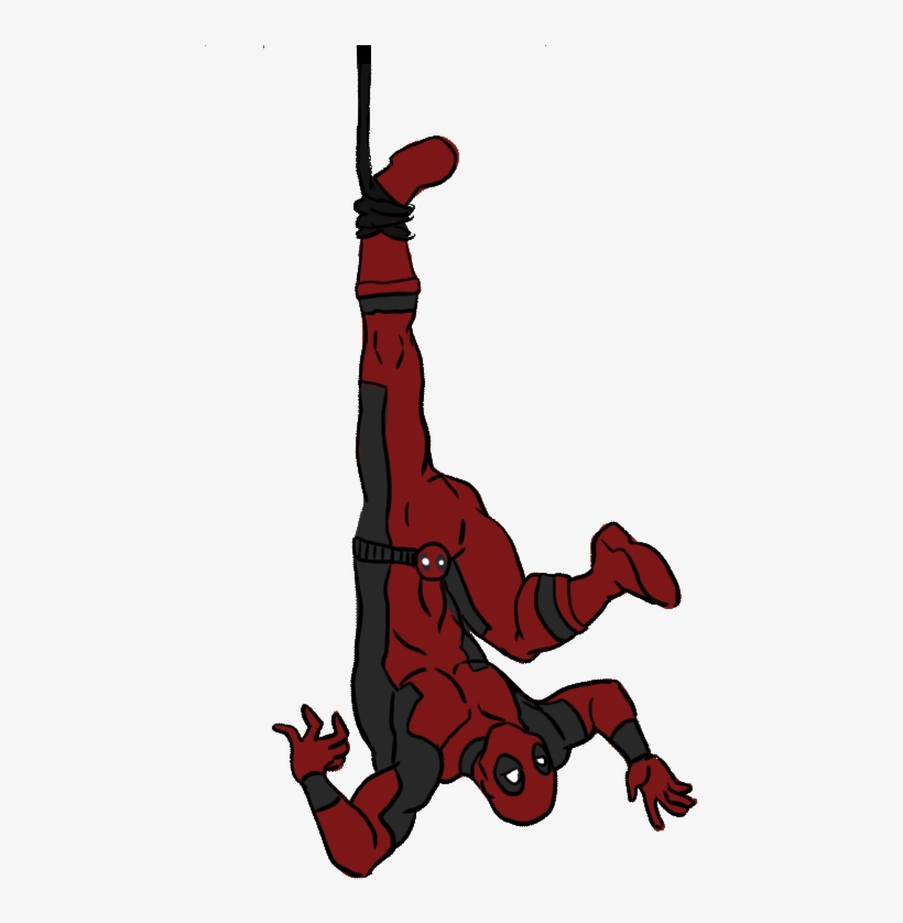 Deadpool Hanging Ab - Deadpool Dancing Gif Png, transparent png #4438732