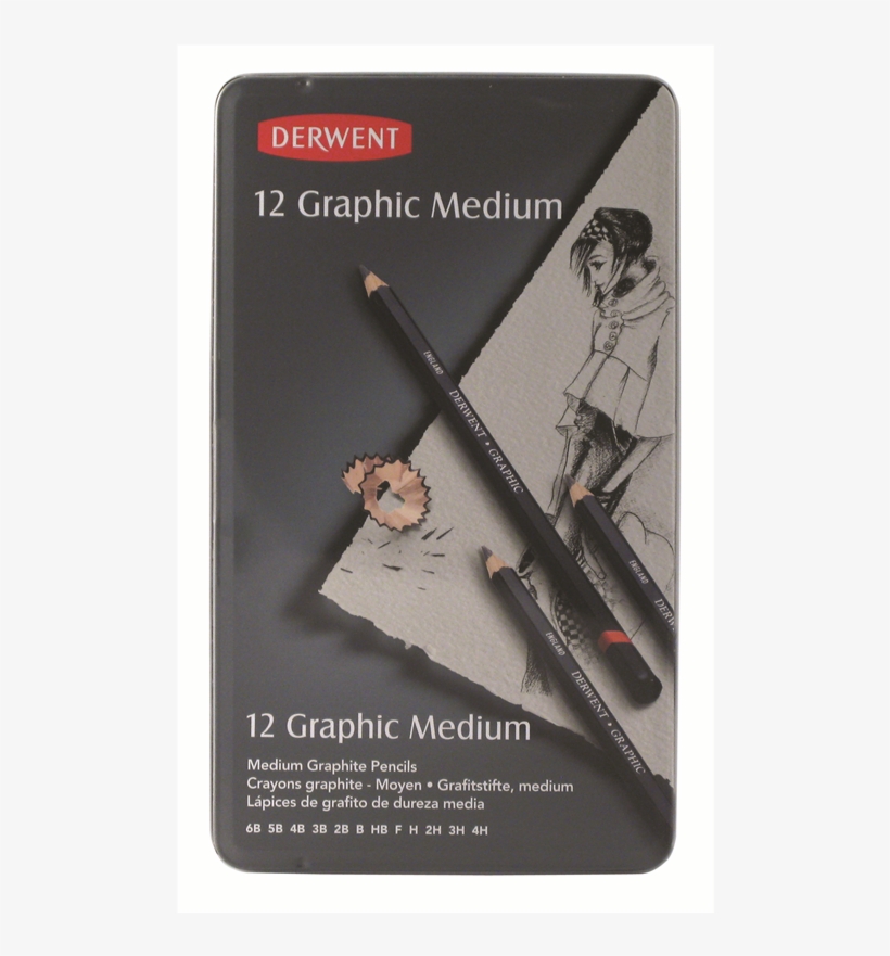 Graphic Medium Pencil Set - Derwent Graphic Medium Pencils, transparent png #4439526