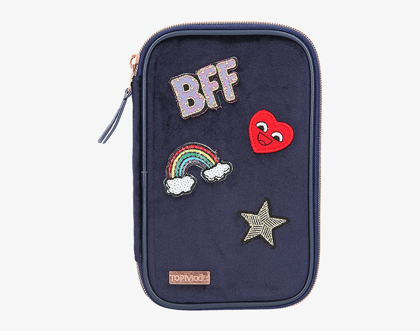 Velvet Soft Pencil Case Dark Blue, Filled - Top Model 3er Mäppchen, transparent png #4439530