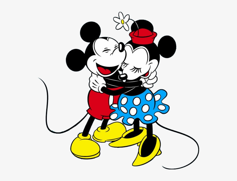 Mickey And Minnie Hugging Classichug 576567 Mickey - Mickey And Minnie Classic, transparent png #4440133