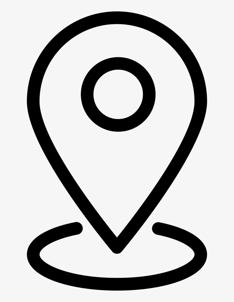 Map Arrow Icon - Outline Location Icon Png White, transparent png #4440446