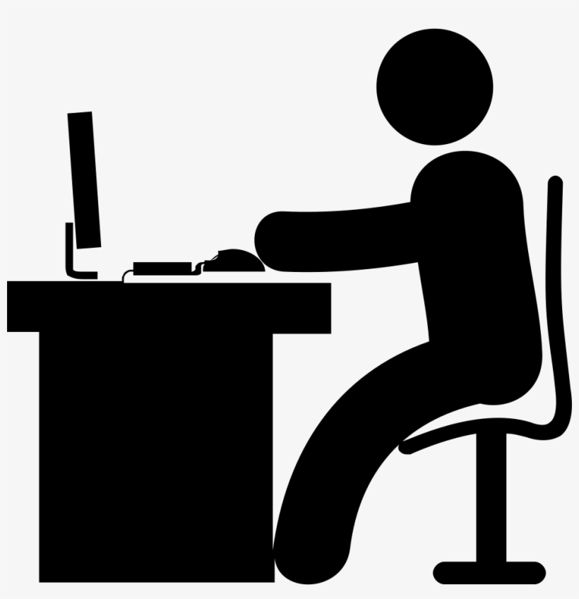 Computer, Workplace Icon - People Working Icon Png, transparent png #4440457
