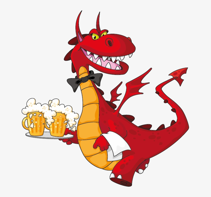 Cartoon Clipart Desktop Wallpaper Cartoon - Dragon With A Beer, transparent png #4441278