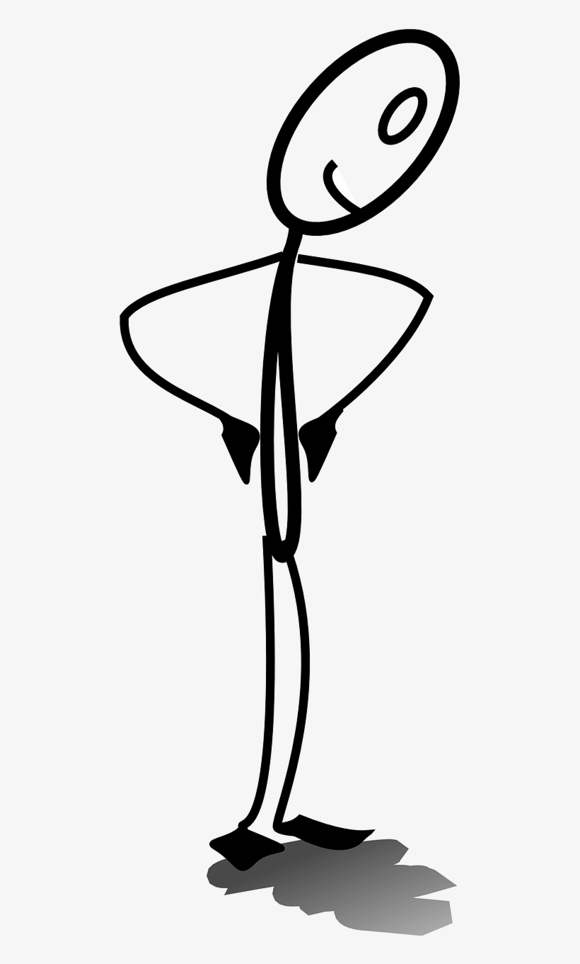 Stickman Akimbo Smile Sport - Angry Stickman, transparent png #4442649