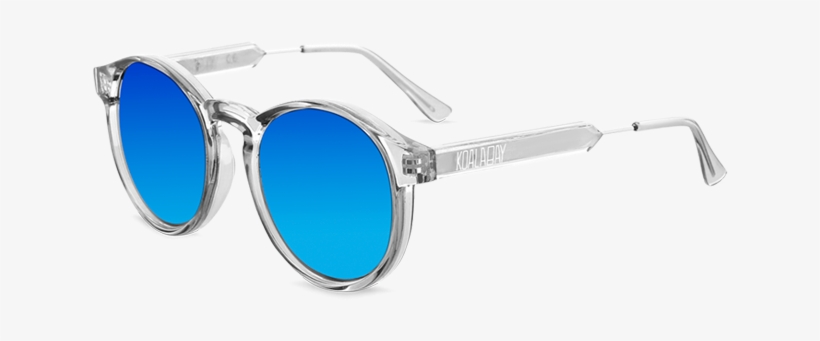 Clear Clearwater Sunglasses Blue Mirror Lenses - Aviator Sunglass, transparent png #4442809